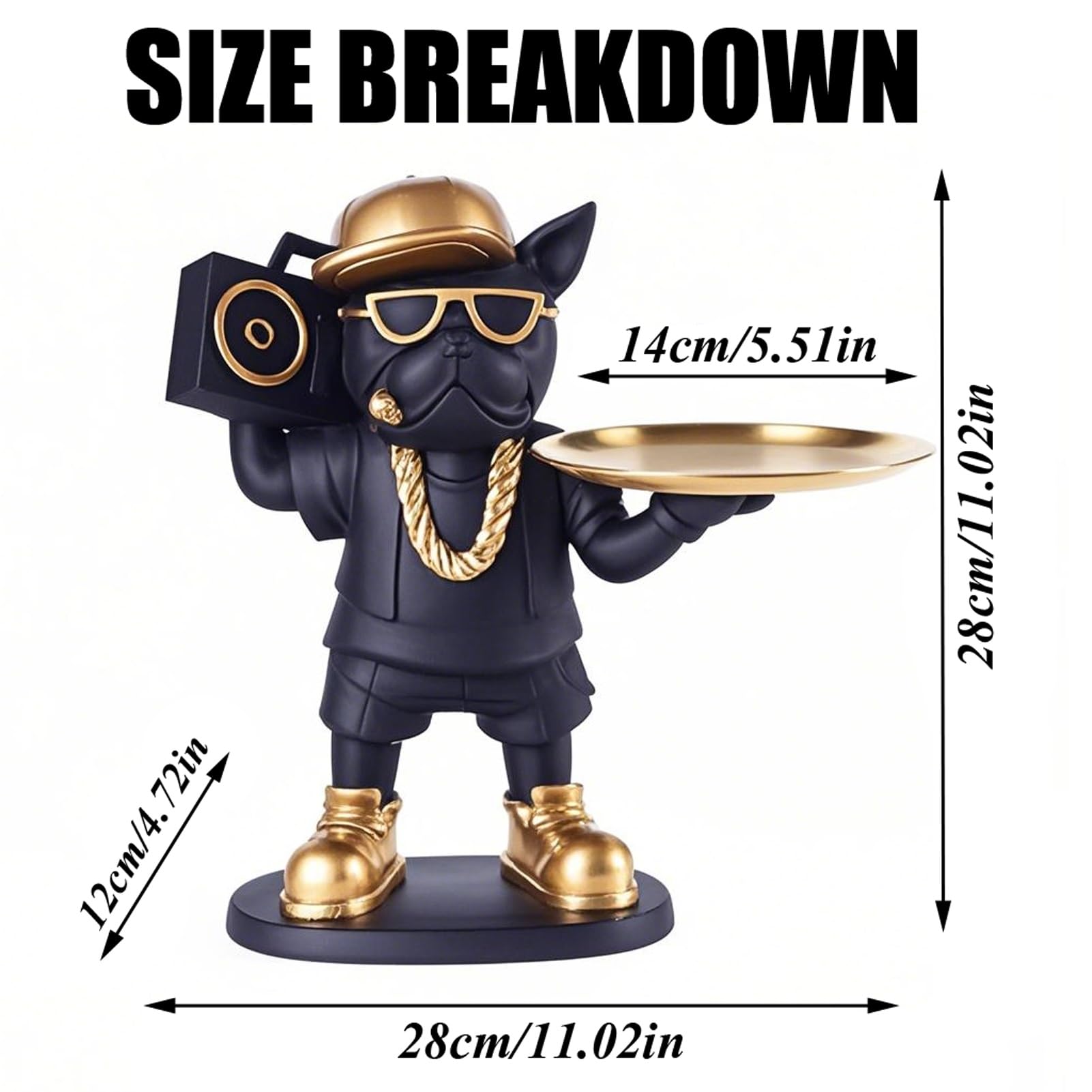 Modern Decor French Bulldog Statue Resin Dog Home Decor Sculptures