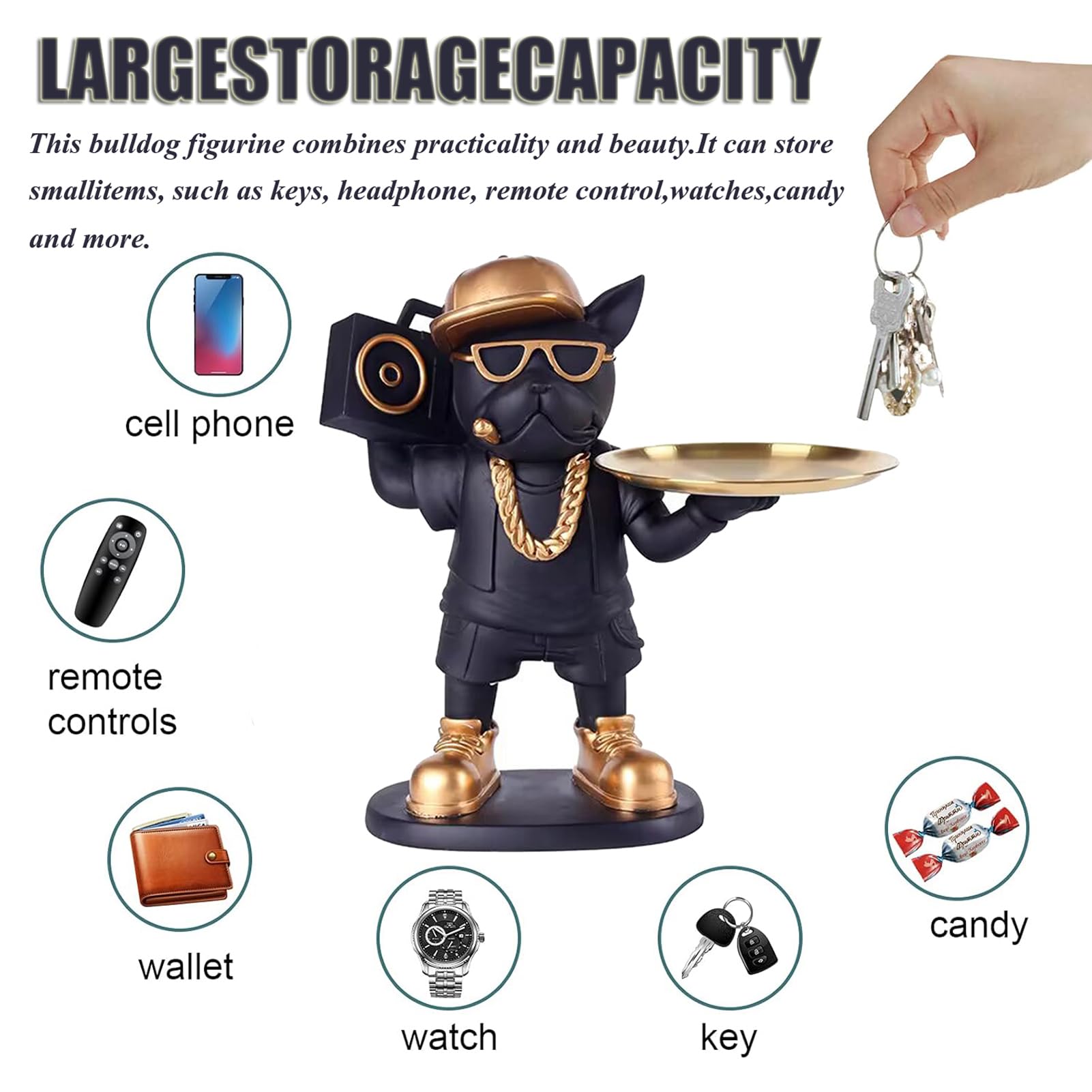 Modern Decor French Bulldog Statue Resin Dog Home Decor Sculptures