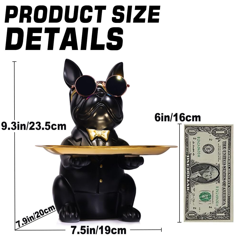 Black French Bulldog Gifts Statue-Entrance Piggy Bank