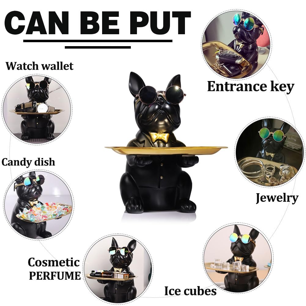 Black French Bulldog Gifts Statue-Entrance Piggy Bank