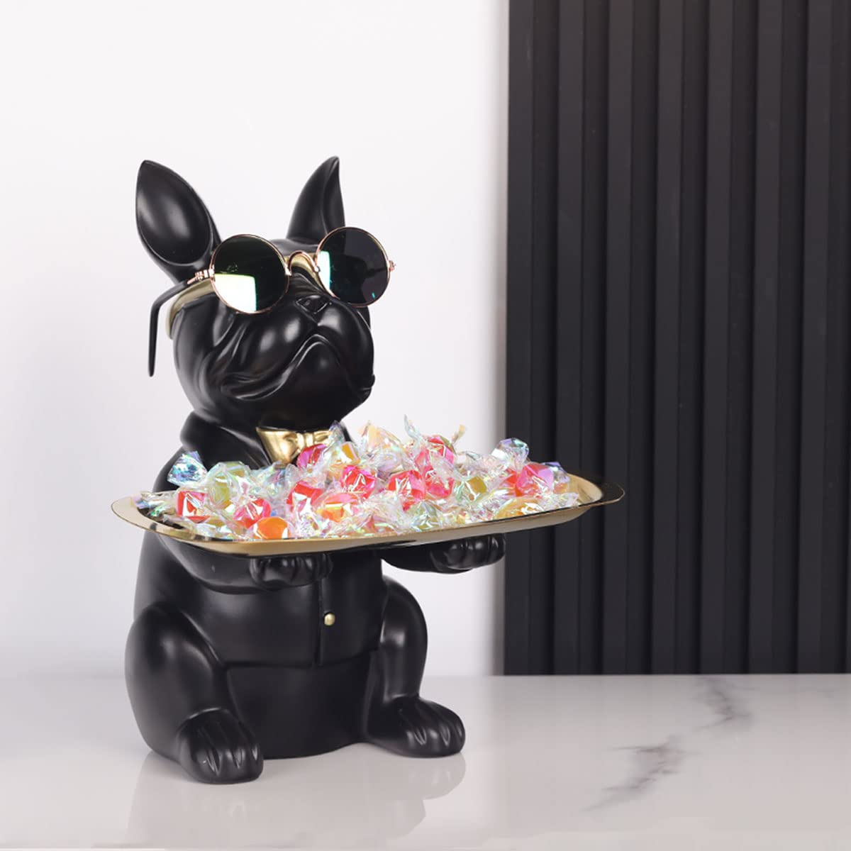 Black French Bulldog Gifts Statue-Entrance Piggy Bank
