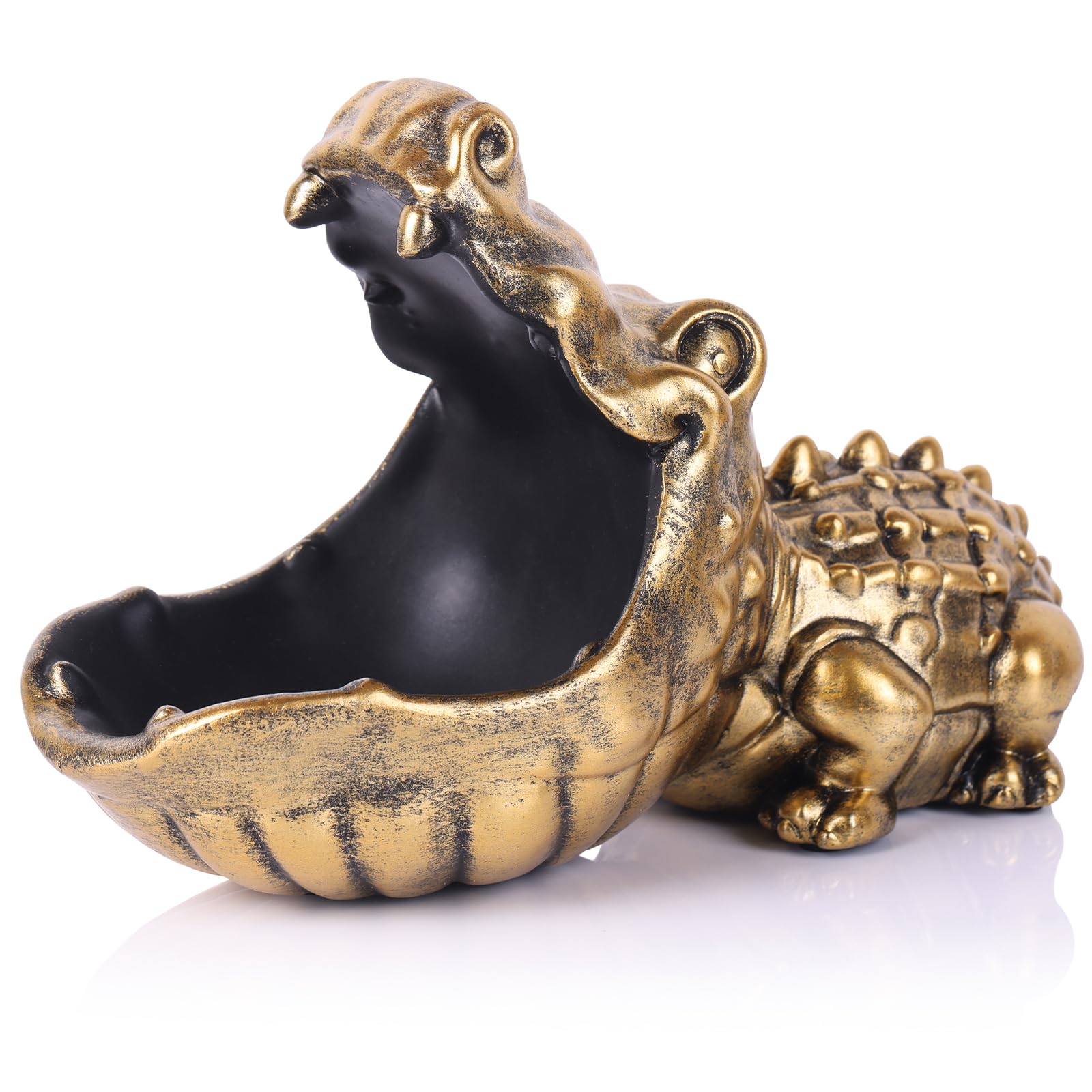 Alligator Statue Key Bowl(Gold)
