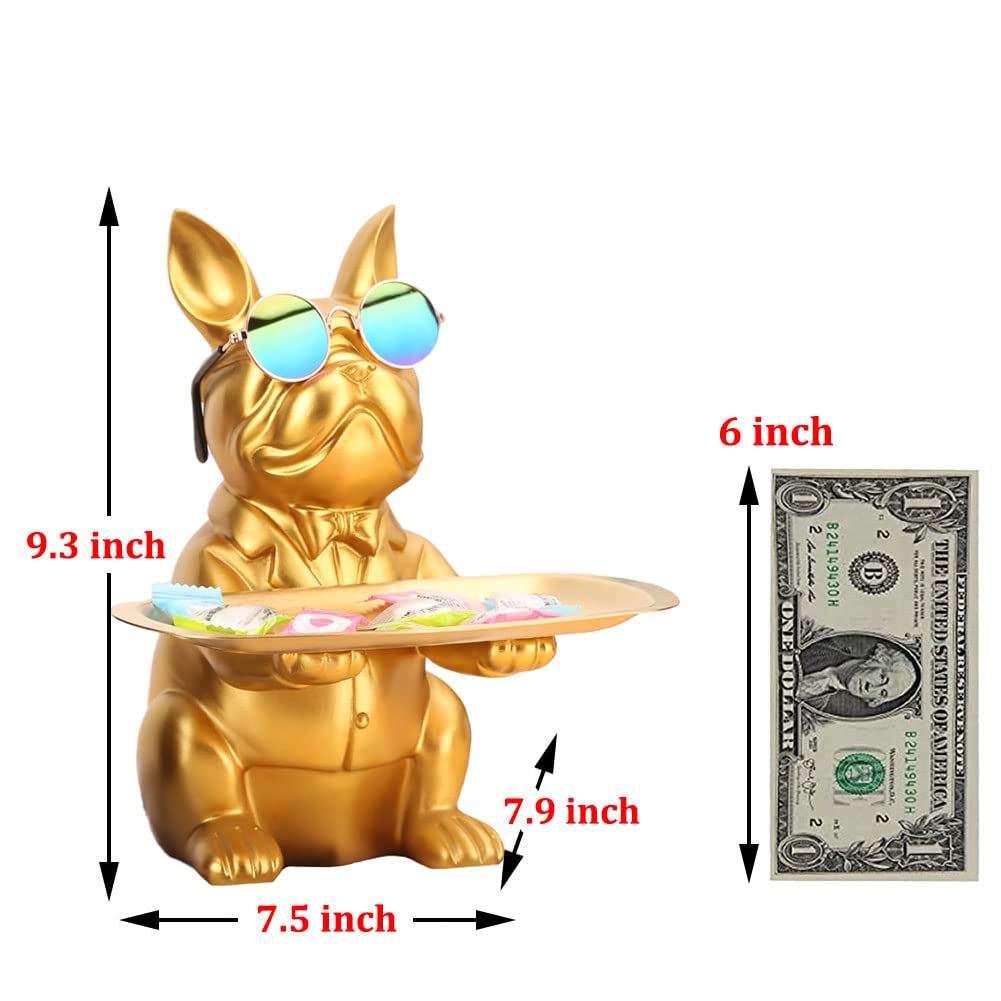 Gold French Bulldog Gifts Statue-Entrance Piggy Bank