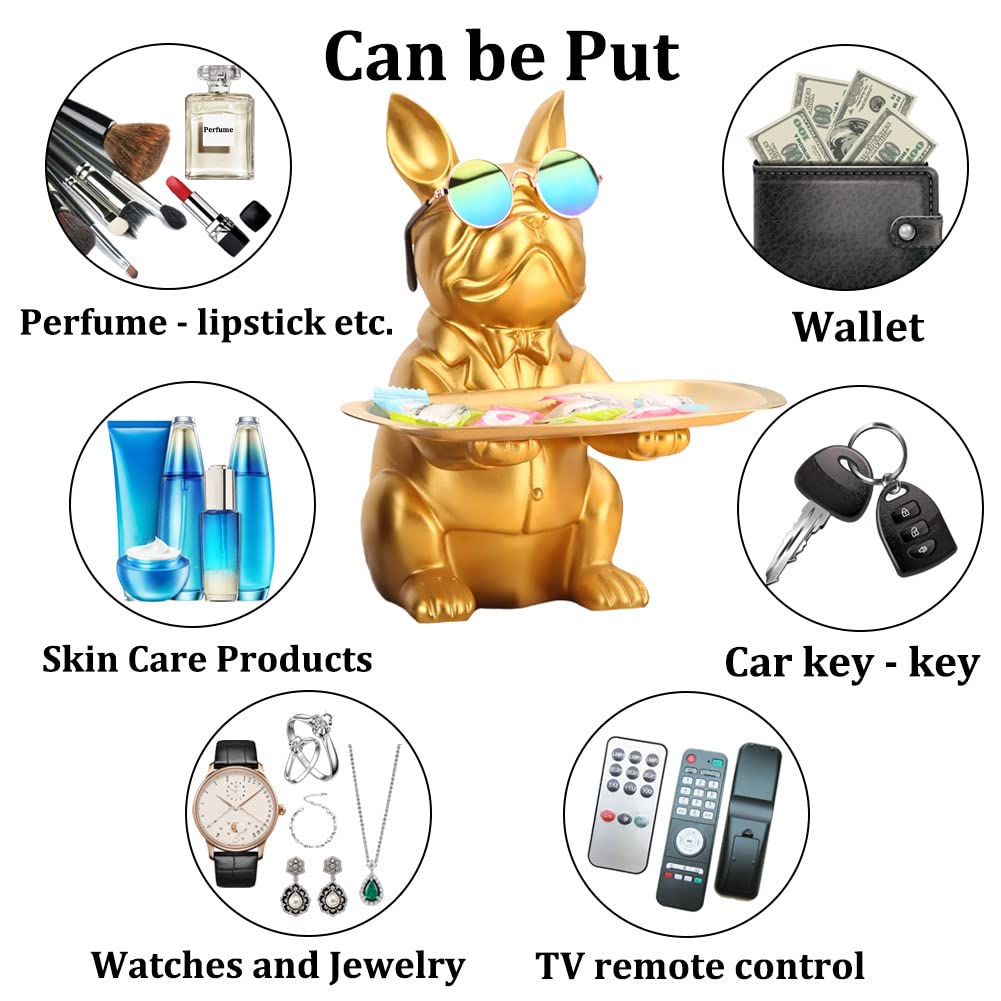 Gold French Bulldog Gifts Statue-Entrance Piggy Bank