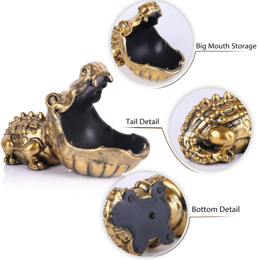 Alligator Statue Key Bowl(Gold)