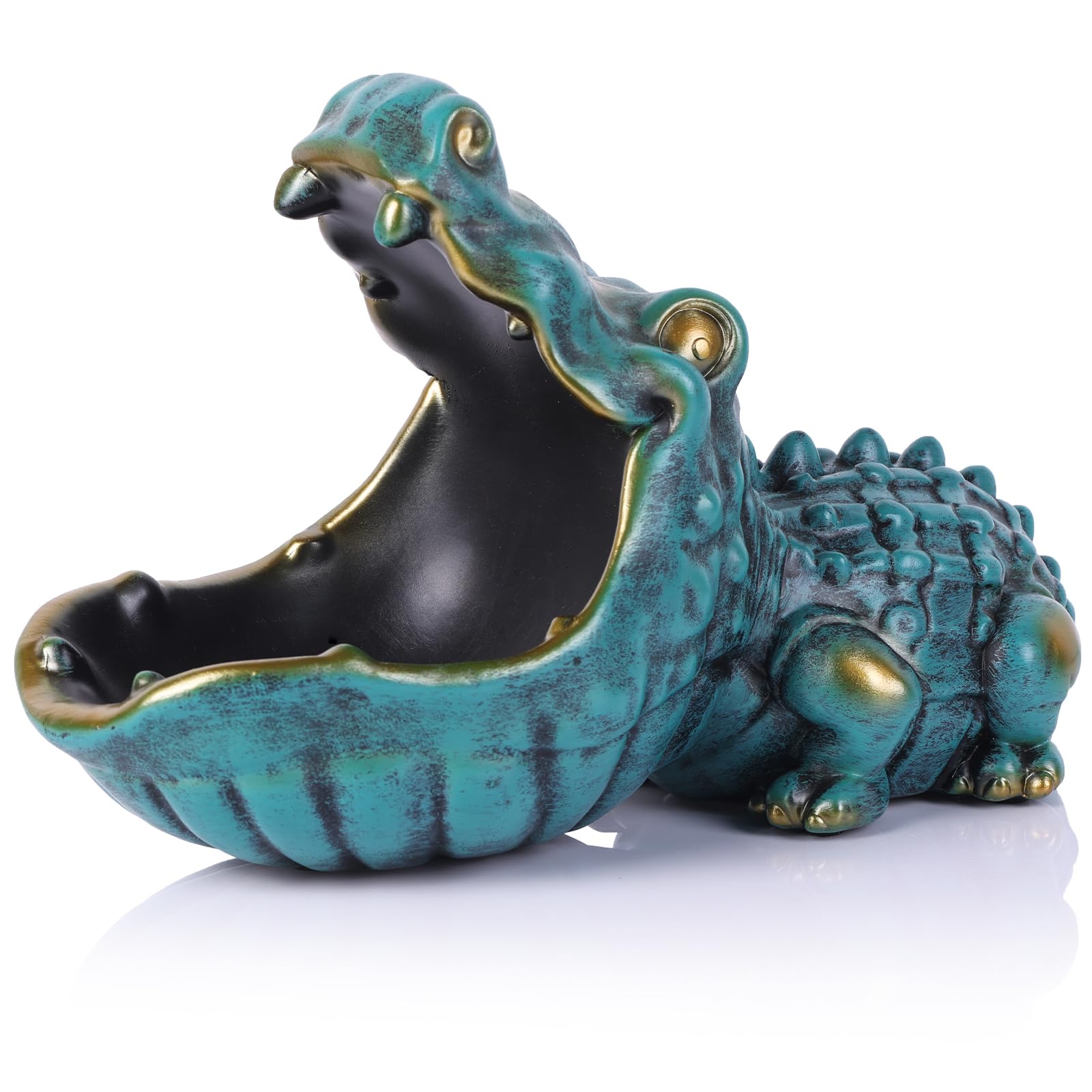Alligator Statue Key Bowl(Blue)