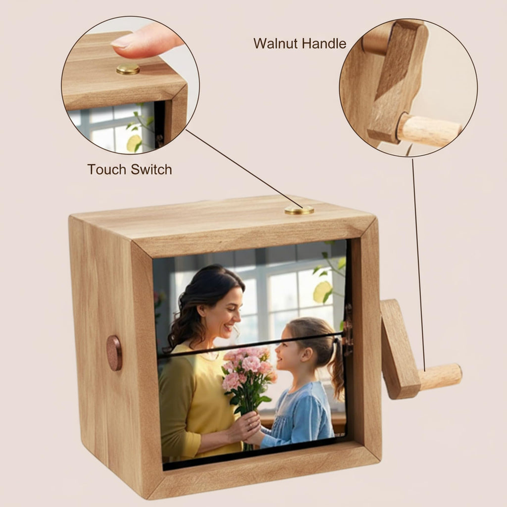 Hand-Cranked Animation Box, Personalized Mechanical Picture Flipper