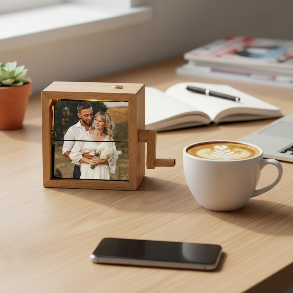 Hand-Cranked Animation Box, Personalized Mechanical Picture Flipper