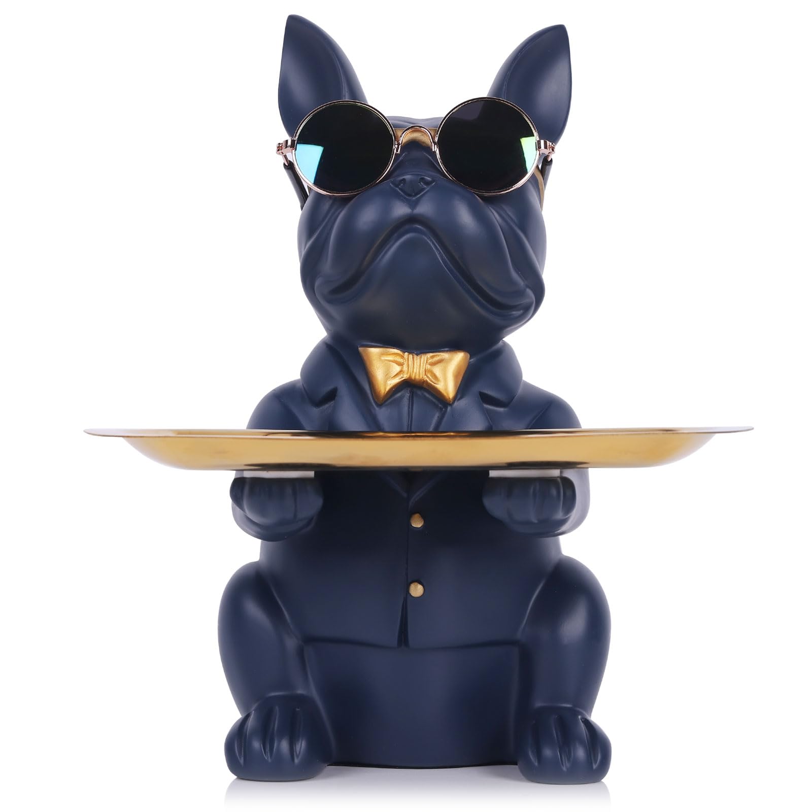 Navy Blue French Bulldog Gifts Statue-Entrance Piggy Bank