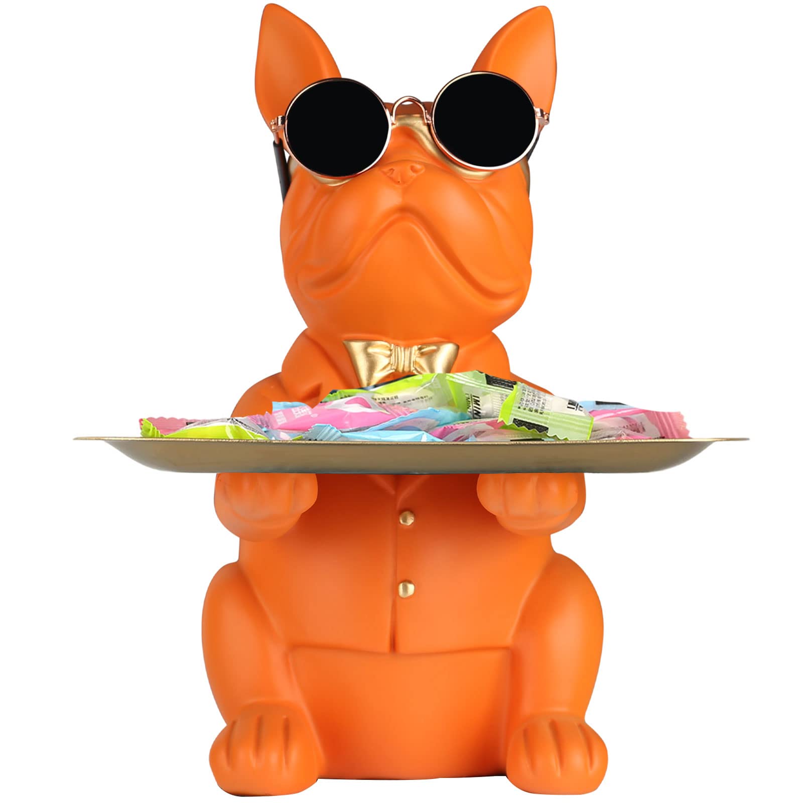 Orange French Bulldog Gifts Statue-Entrance Piggy Bank