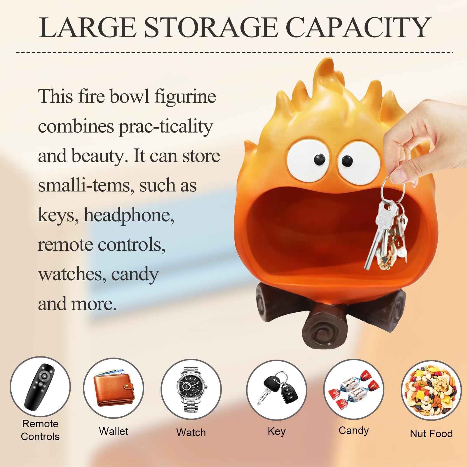 Funny Resin Flame Statue(orange)