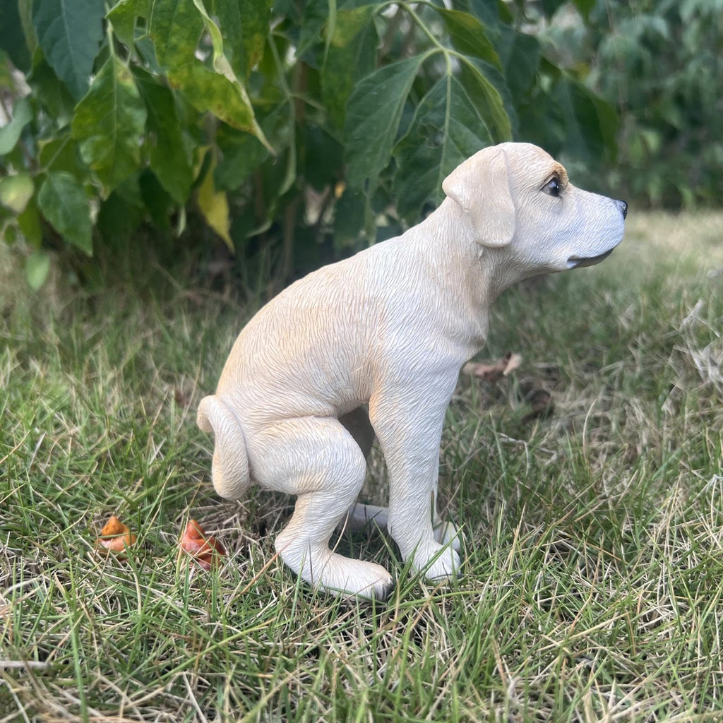 Pooping Dog Statue - Desktop Gift for Labrador Lovers