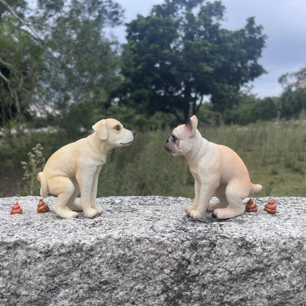 Pooping Dog Statue - Desktop Gift for Labrador Lovers