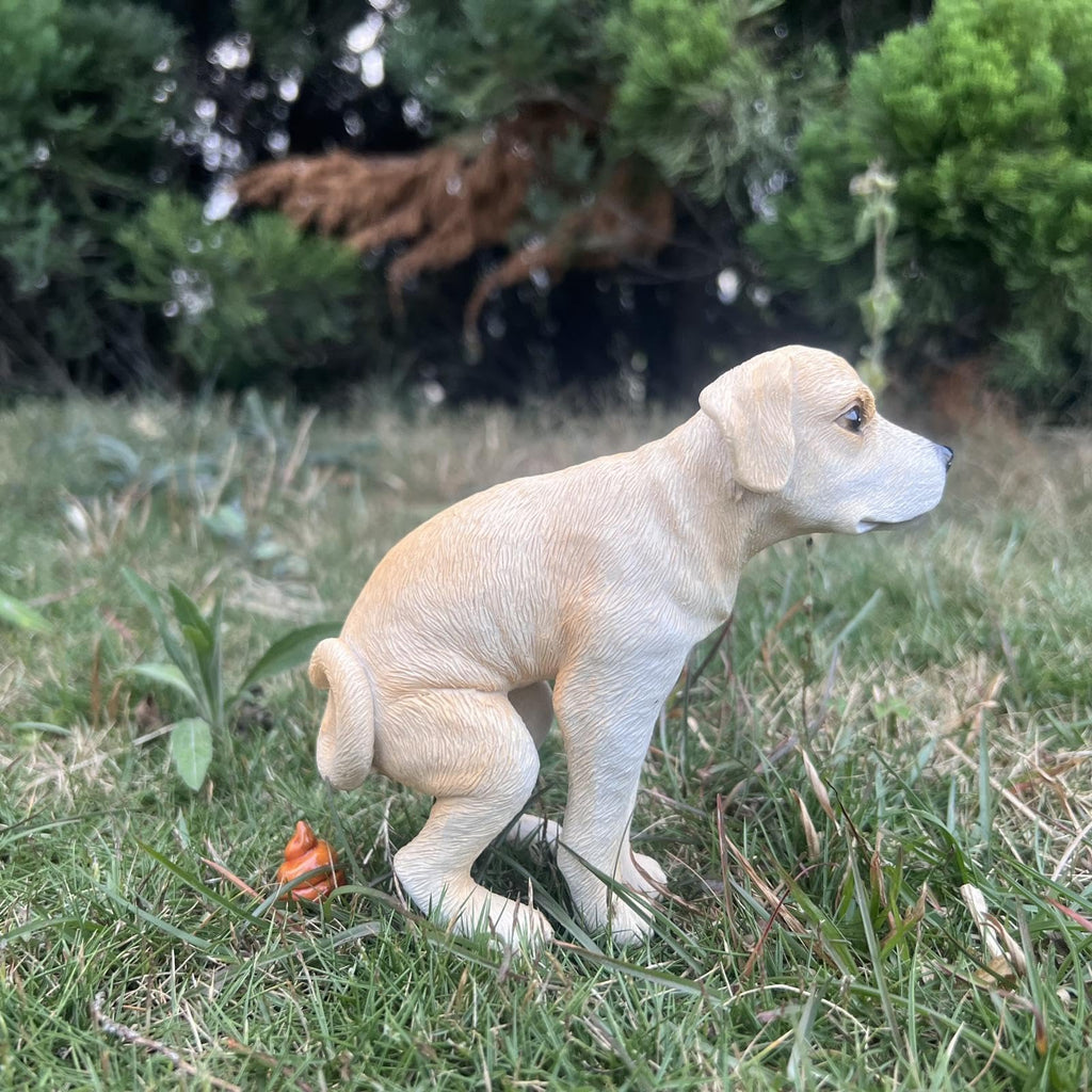Pooping Dog Statue - Desktop Gift for Labrador Lovers