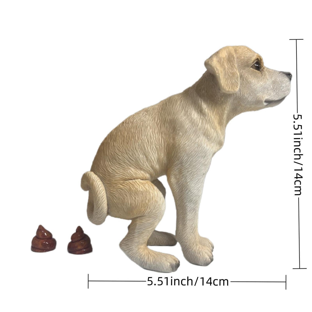 Pooping Dog Statue - Desktop Gift for Labrador Lovers