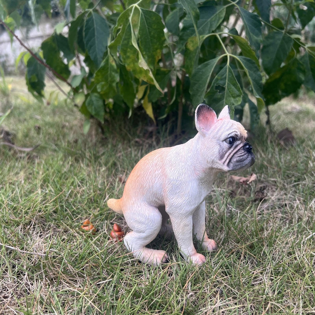 Pooping Dog Statue - Desktop Gift for French Bulldog Lovers