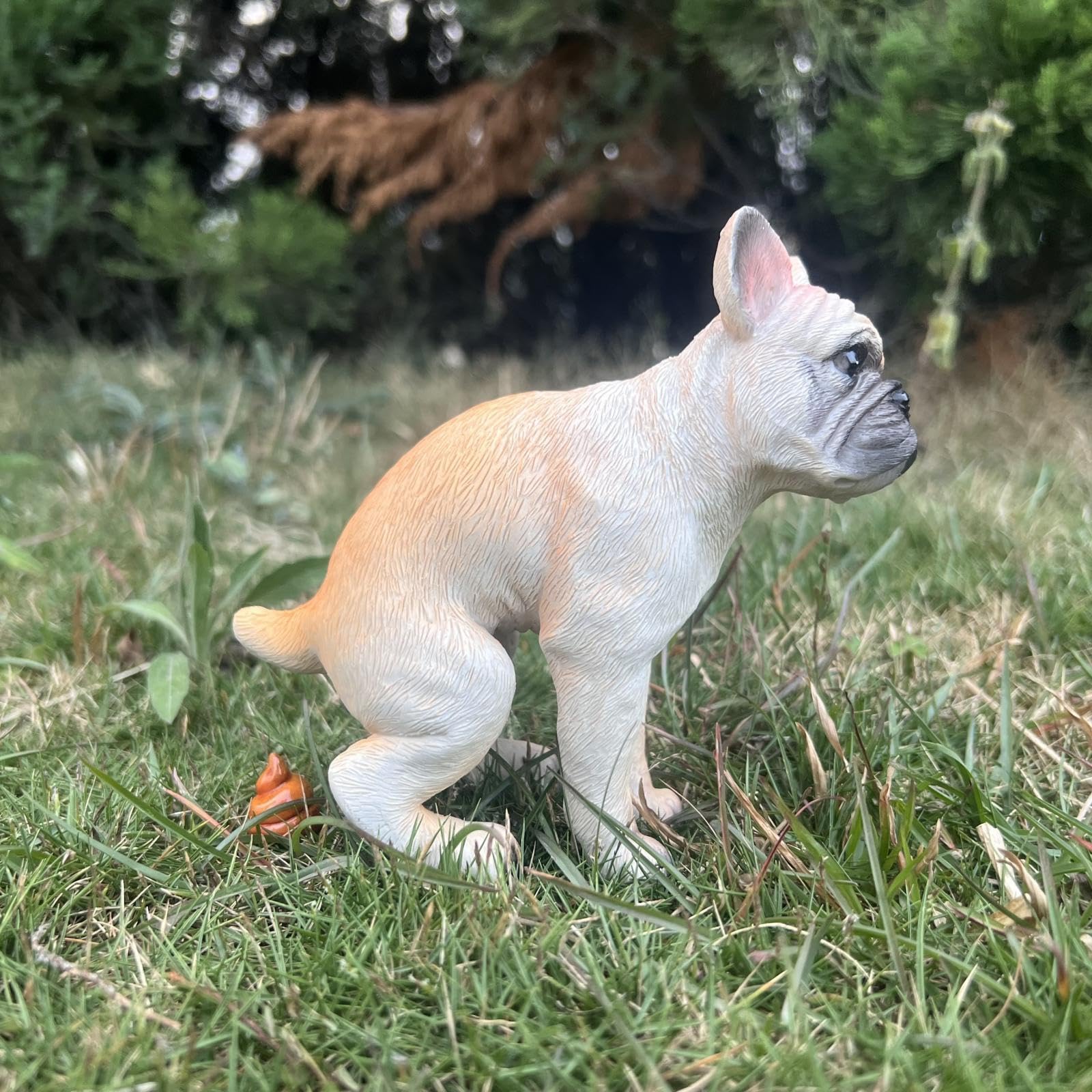 Pooping Dog Statue - Desktop Gift for French Bulldog Lovers