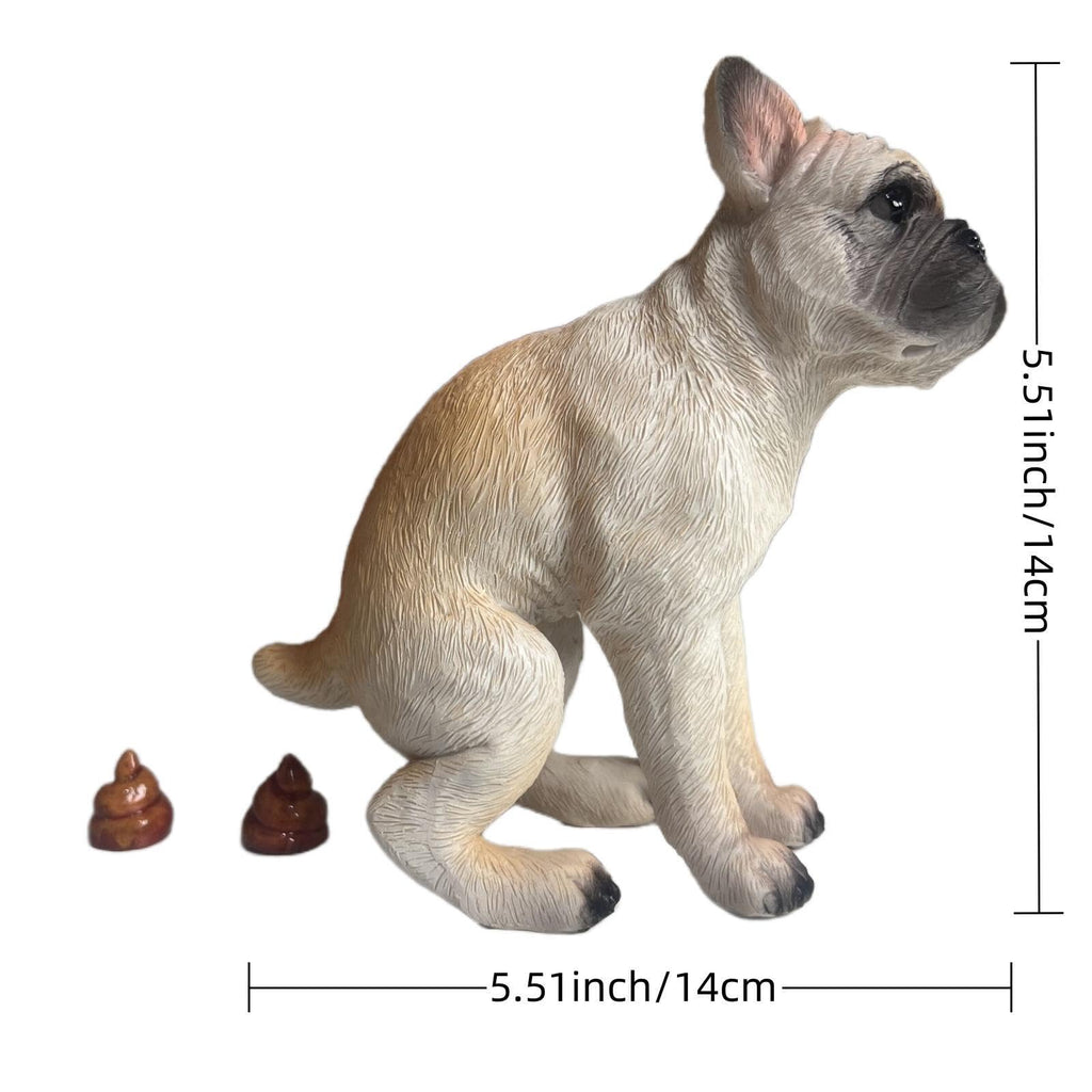 Pooping Dog Statue - Desktop Gift for French Bulldog Lovers