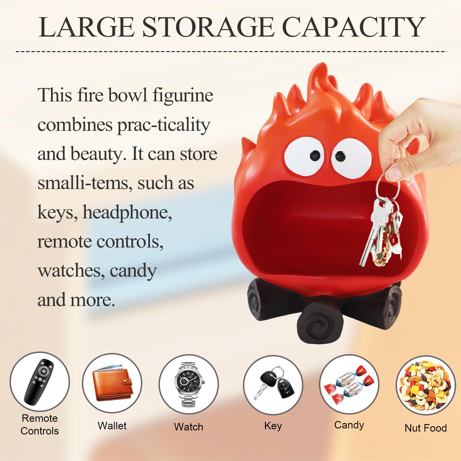 Funny Resin Flame Statue(Red)