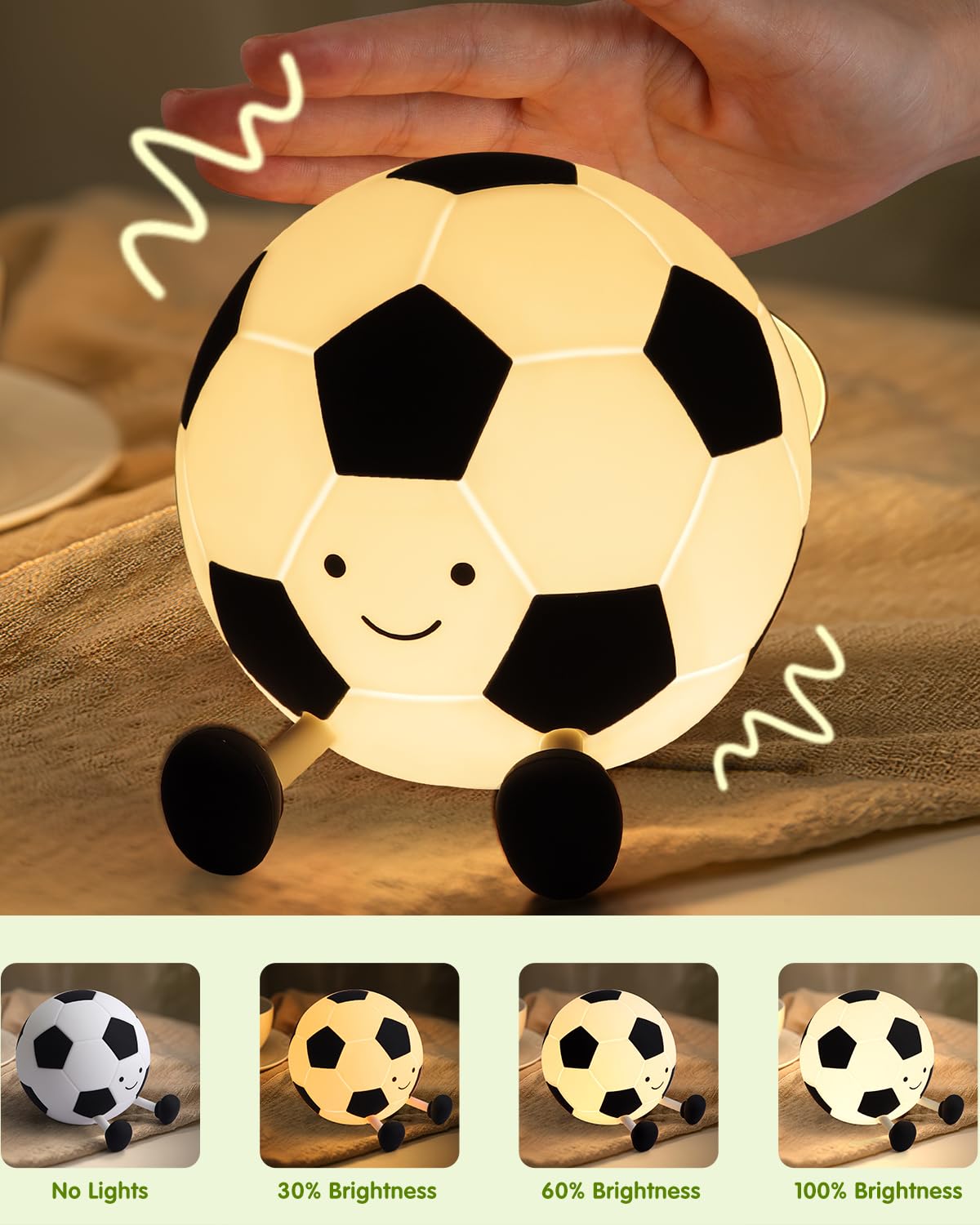 Soccer Night Light-Light Up Football Lamp