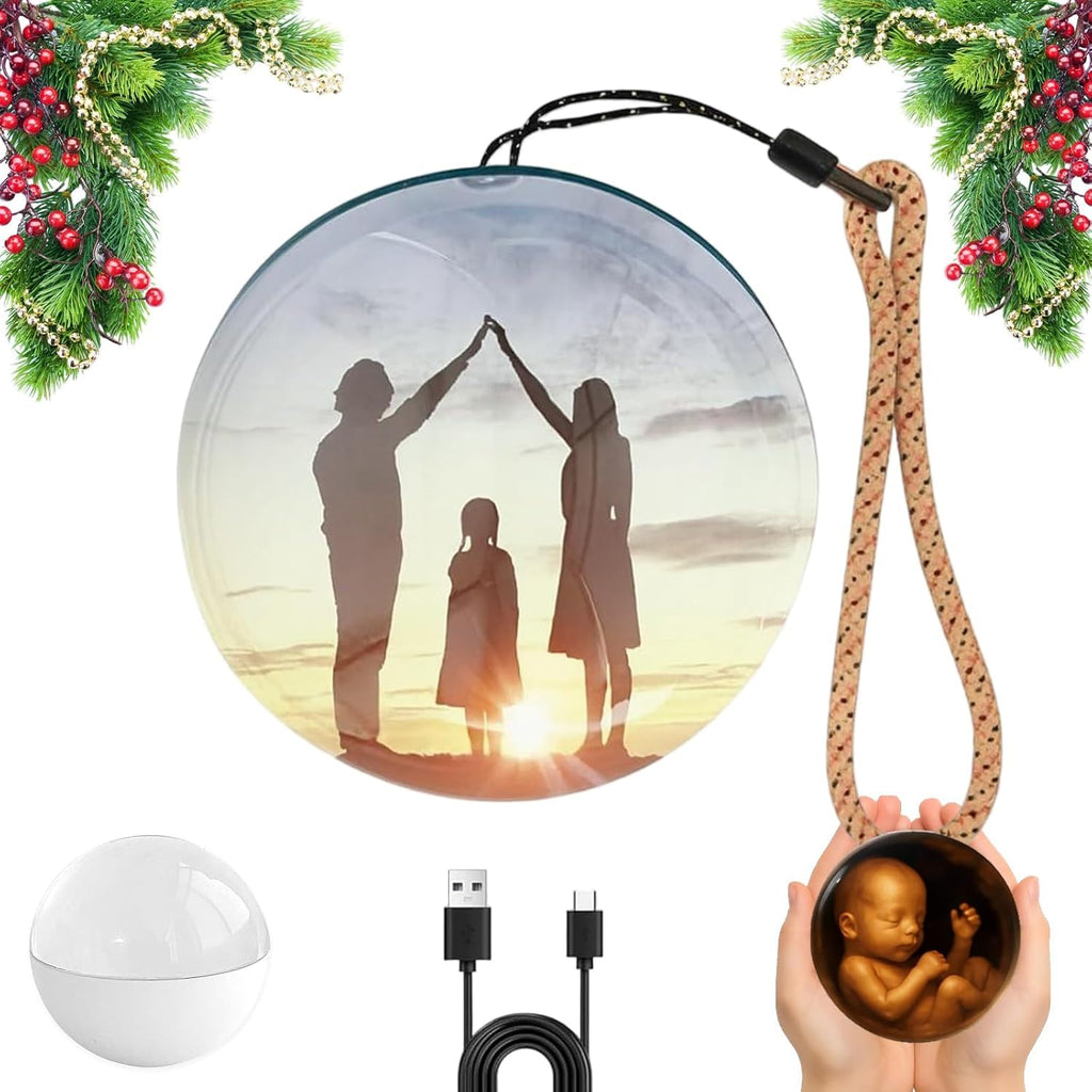 3D Memory Orb: Personalized Ultrasound LED Crystal Sphere